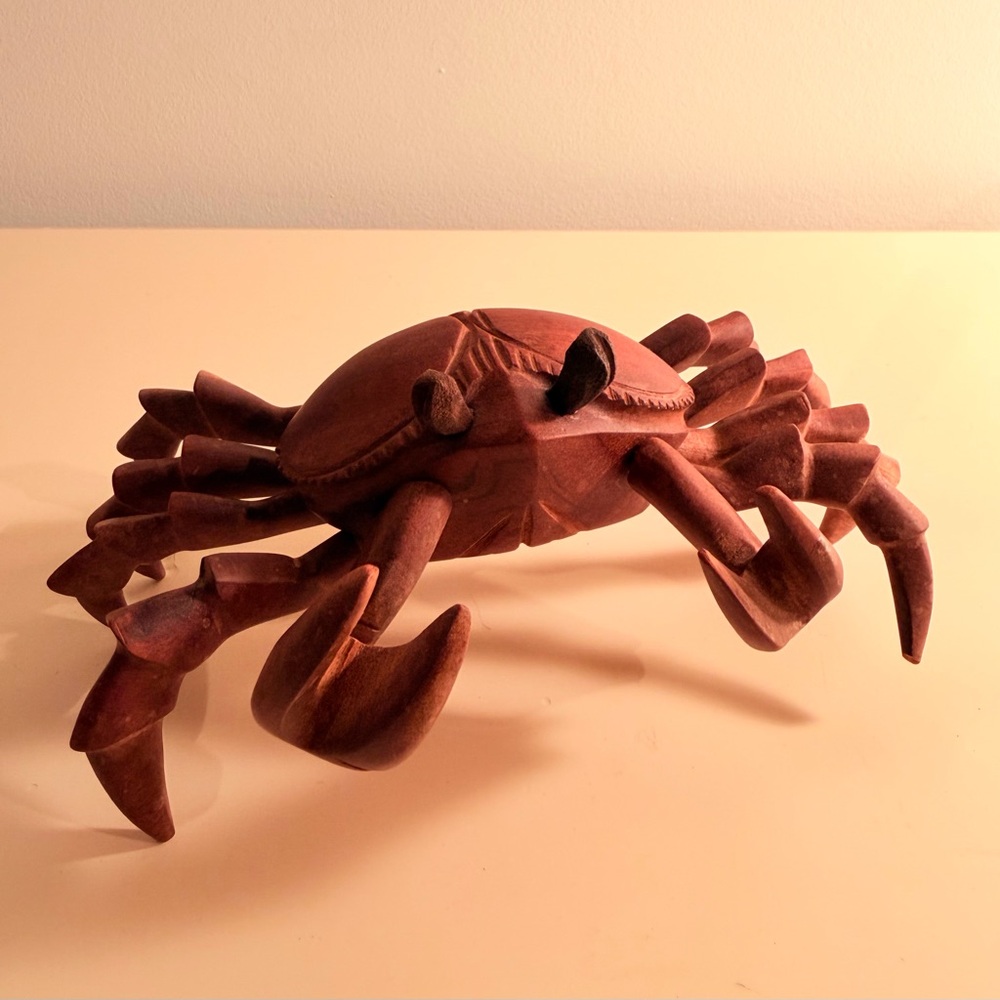 Wooden Crab Sculpture